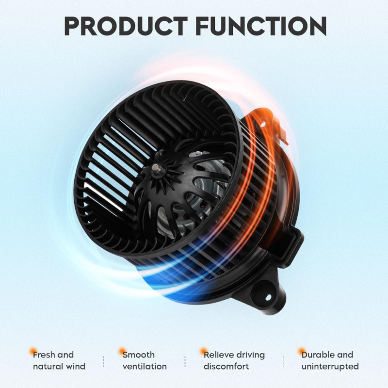 TadaMark HVAC Blower Motor Assembly with Fan Cage Fit for 2005-2010 Dakota/ 2011 Ram Dakota(not for submodel SLT, SXT), 5161007AB 05161007AB 700198 Heater Blower Motor - Image 3